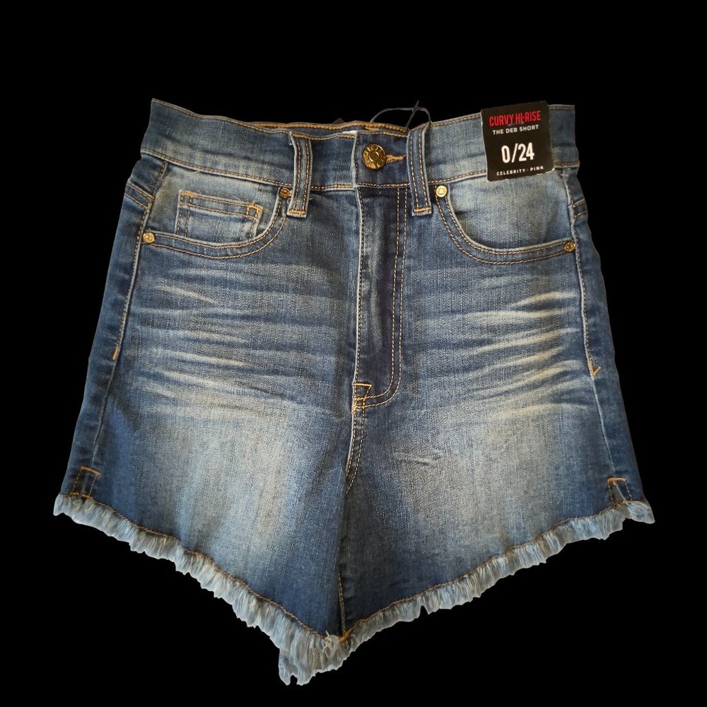 Celebrity Pink Juniors Curvy Jean Shorts Blissful